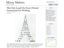 Tablet Screenshot of messymatters.com